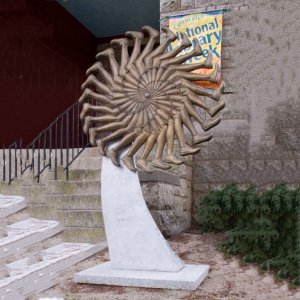 Bronze Running Wheel Foot Sculpture For Sale