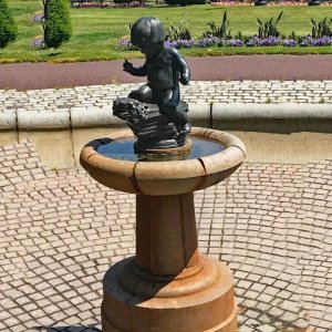 Garden Bronze Small Child Fountain Statue For Sale