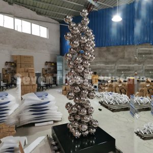 Polishing Mirror Stainless Steel Rolling Ball Sculpture Price