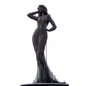 Stainless Steel Figure Sliced Sculpture For Sale