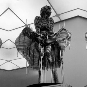 Stainless Steel Marilyn Monroe Slice Sculpture For Sale