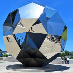 Stainless Steel Sculpture Telstar For Sale