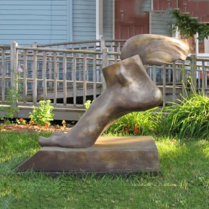 Bronze Winged Foot Sculpture For Sale