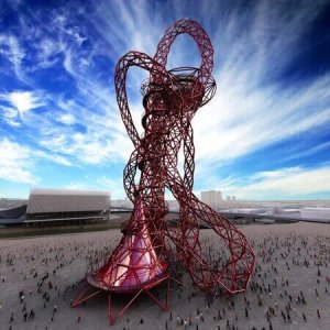 Stainless Steel Sculpture Arcelormittal Orbit For Sale