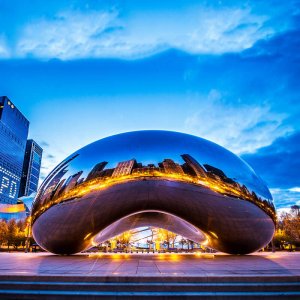 Mirror Stainless Steel Anish Kapoor Cloud Gate Sculpture For Sale