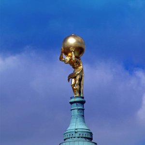 Greek Mythology Sculpture Bronze Atlas God Statue For Sale