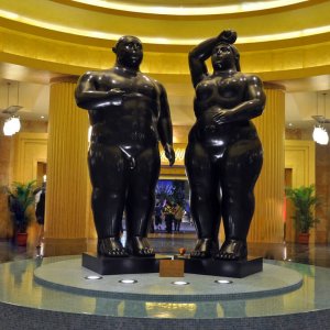Hot Sale Bronze Fernando Botero Adam And Eve Sculpture