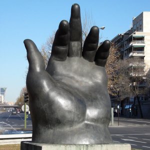Bronze Botero Hand Sculpture For Sale