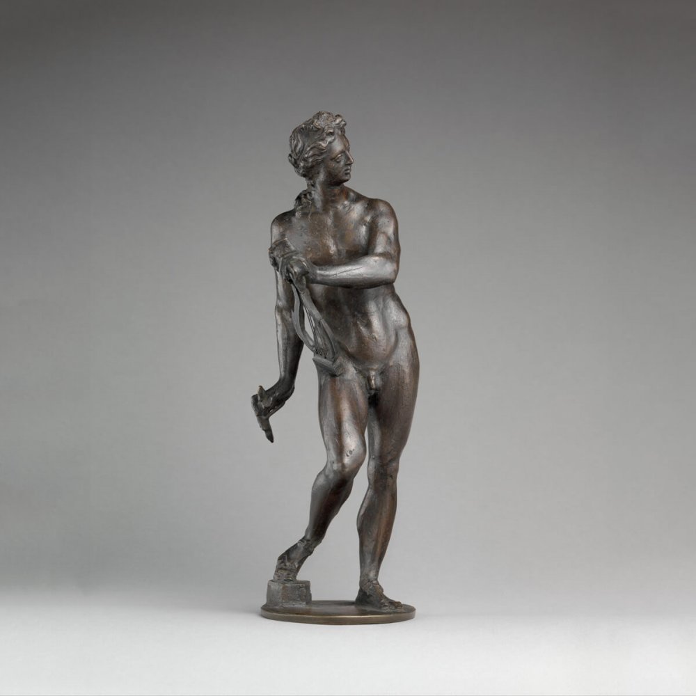 Bronze Apollo With Lyre Life Size Statue For Sale