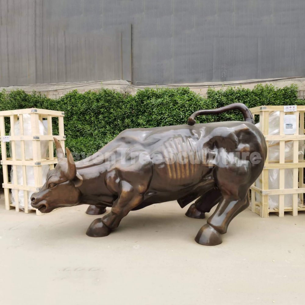 Factory Supply Bronze Wall Street Bull Statue For Sale - Image 2
