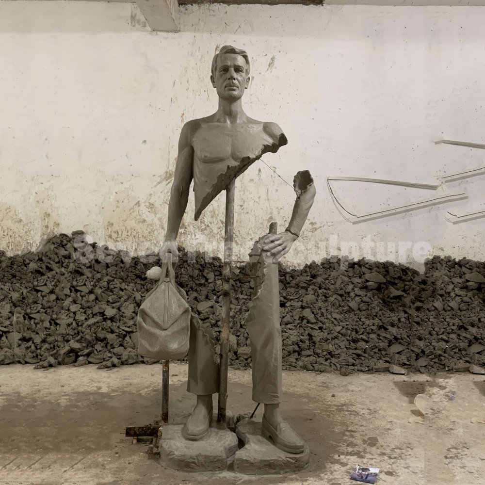 Traveler Sculpture Bronze Bruno Catalano Sculpture For Sale - Image 2