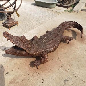 Hot Sale Bronze Life Size Crocodile Statue