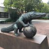 Bronze Crocodile Metal Sculpture For Garden - Image 2