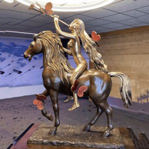 Life Size Bronze Dali Horse Sculpture For Sale
