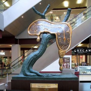 Bronze Salvador Dali Melting Clock Sculpture For Sale
