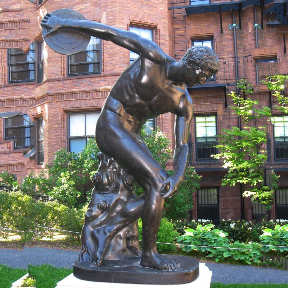 Greeks Discus Thrower Sculpture Bronze Discobolus Statue For Sale
