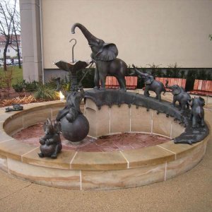 Bronze Elephant Garden Fountain For Sale