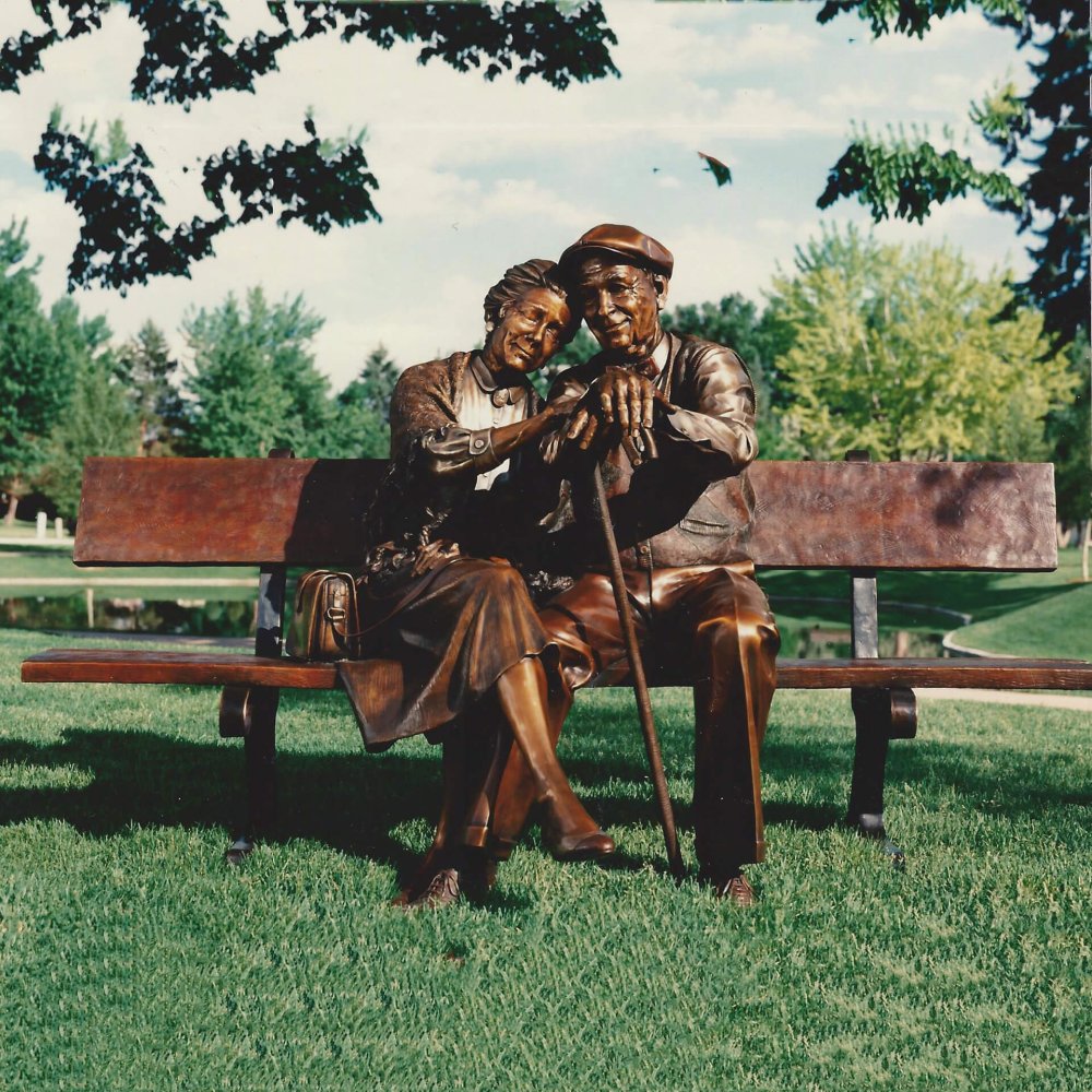 Famous Bronze Sculpturethe Valentine By George Lundeen