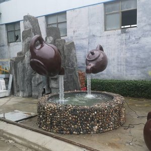 Fiberglass Fountain Sculpture Teapot  For Sale