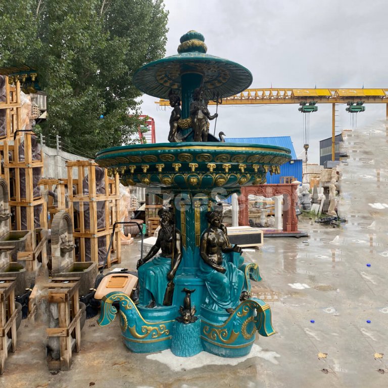 Large Bronze Angel Fountain Statue For Sale SevenTreeSculpture