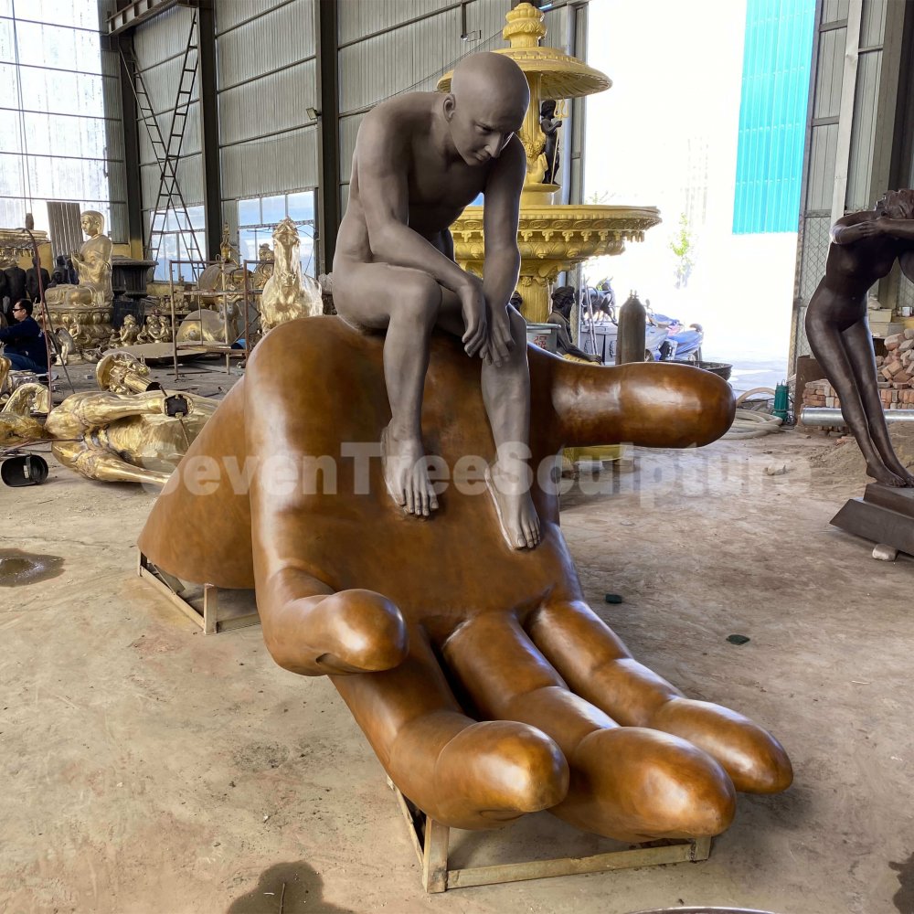 Factory Supply Bronze Hand Of God Sculpture For Sale