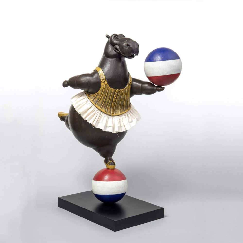 Life Size Bronze Hippopotamus Statue For Sale - Image 2
