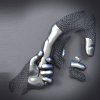 Stainless Steel Holding Hands Sculpture For Sale - Image 2