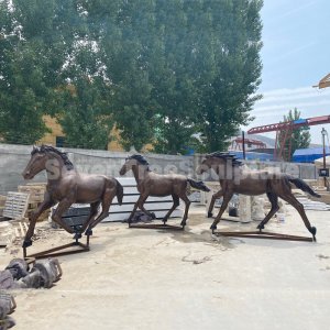 Running Bronze Horse Statues For Sale