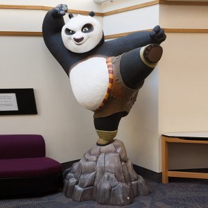 Hot Sale Fiberglass Kung Fu Panda Sculpture