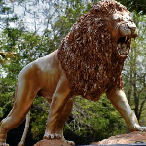 Factory Price Bronze Lion Roaring Statue