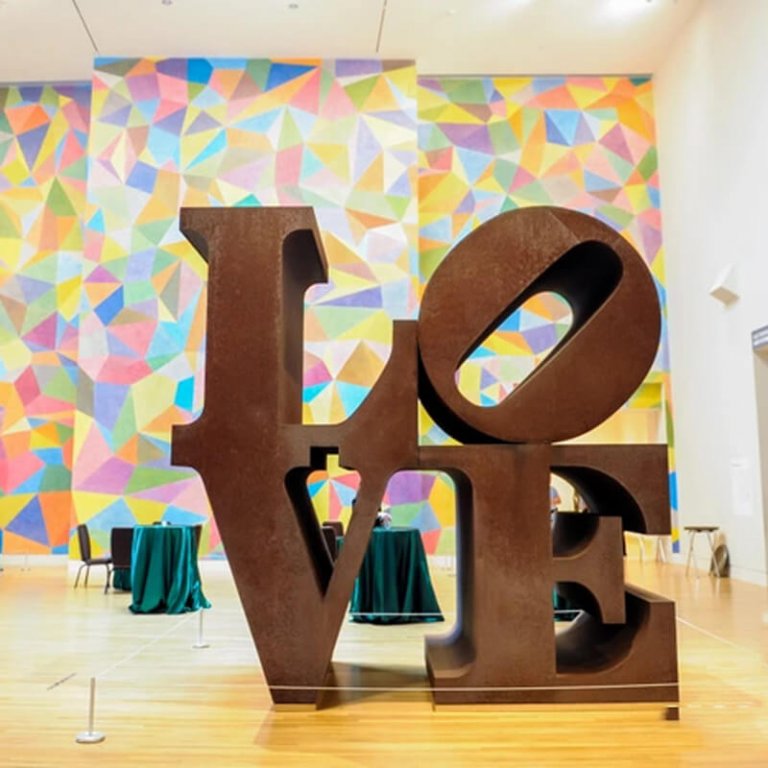 Stainless Steel Love Sculpture For Sale SevenTreeSculpture