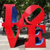 Stainless Steel Red Love Sculpture For Sale - Image 2