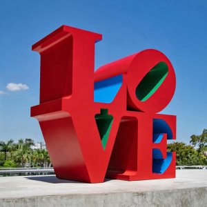 Stainless Steel Love Sculpture For Sale