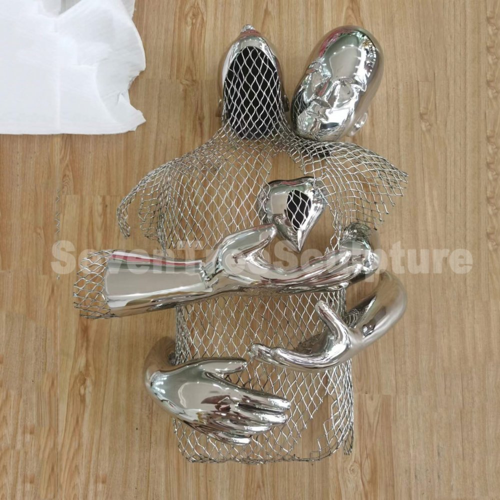 3d Love Stainless Steel Wall Sculpture For Sale - Image 2