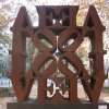 Outdoor Weathering Steel Sculpture Love For Sale - Image 4
