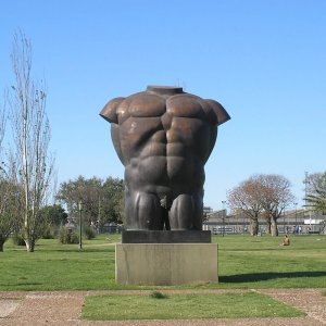 Bronze Male Torso Botero Sculpture For Sale