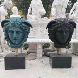 Greek Mythology Statue Bronze Medusa Head Sculpture For Sale