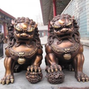 Factory Wholesale Bronze Oriental Lion Statue