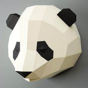 Fiberglass Panda Head Sculpture For Sale