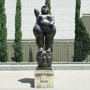 Bronze Fat Lady Plaza Botero Sculptures For Sale