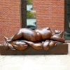 Bronze Botero Reclining Fat Lady Sculpture For Sale - Image 3