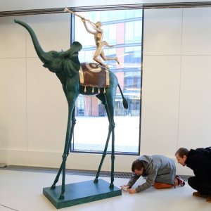 Famous Salvador Dali Triumphant Elephant Bronze Sculpture For Sale