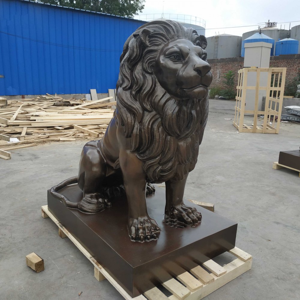 Factory Customization Bronze Lion Entrance Statue - Image 2