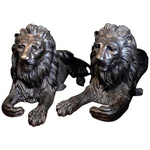 Factory Customization Bronze Lion Sitting Statue For Sale