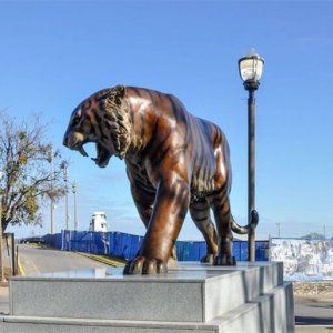 Bronze Saber Tooth Tiger Statue For Sale