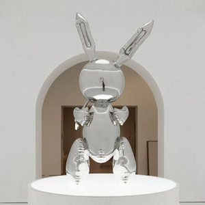 Stainless Steel Bunny Sculpture For Sale