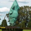 Large Bronze Still Water Horse Head Statue For Sale - Image 3
