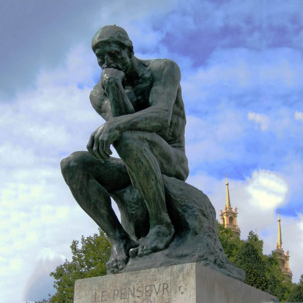 Rodin Bronze The Thinker Sculpture For Sale