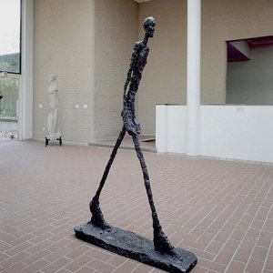 Giacometti Sculpture The Walking Man Abstract Bronze Statue For Sale
