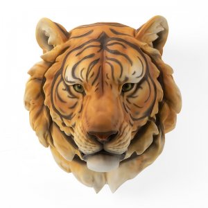 Fiberglass Tiger Head Bust For Sale